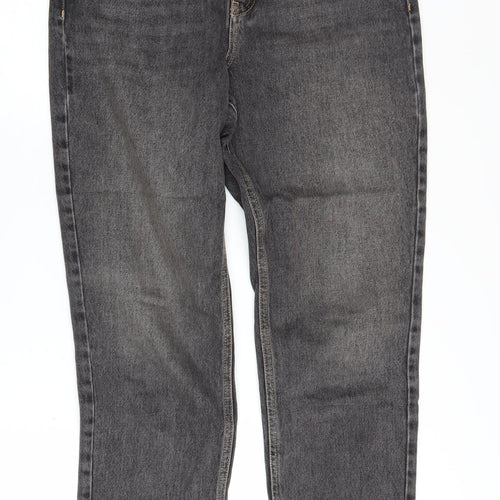 Topshop Women's Mom Jeans Black L