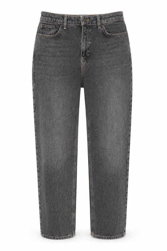 Front view of Topshop Women's Mom Jeans Black L