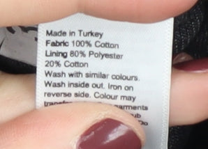 Topshop Women's Mom Jeans Black L