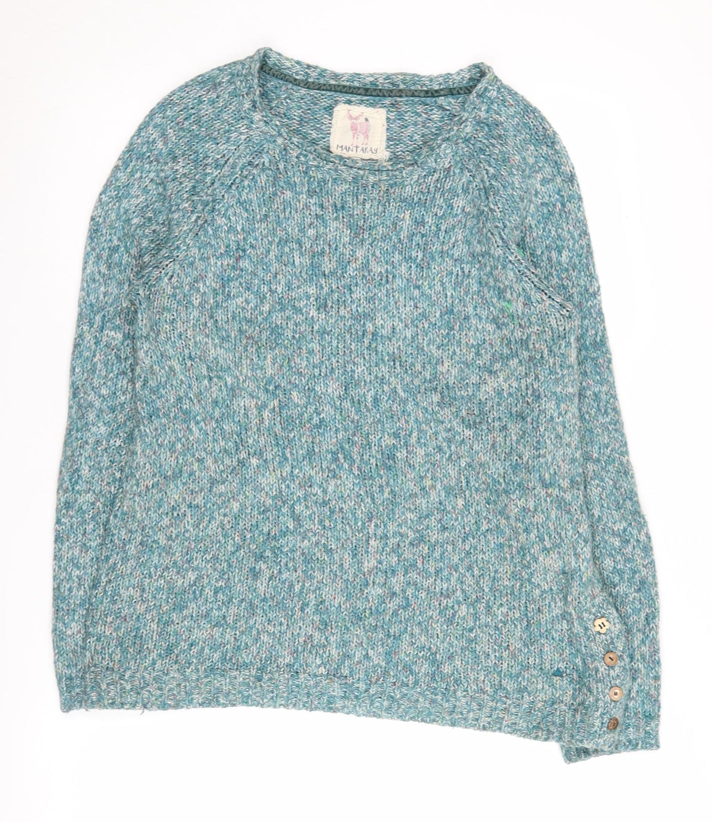 Mantaray Women's Blue Knit Pullover Jumper, Size 12