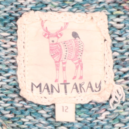 Mantaray Women's Blue Knit Pullover Jumper, Size 12