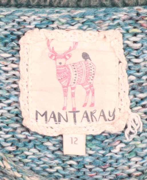 Mantaray Women's Blue Knit Pullover Jumper, Size 12