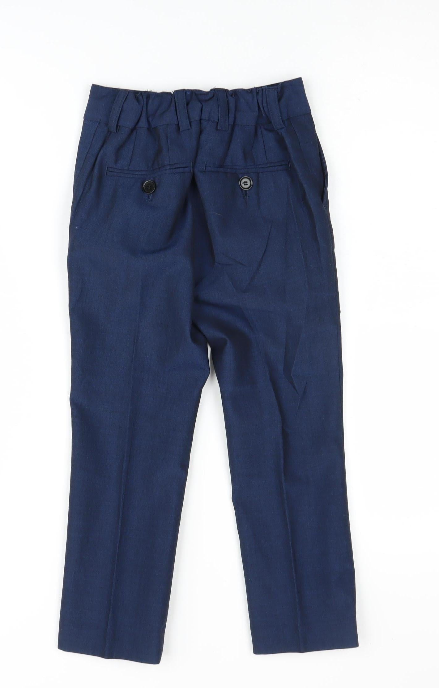 Next Boys Blue Wool Blend Dress Pants Size 5 Years