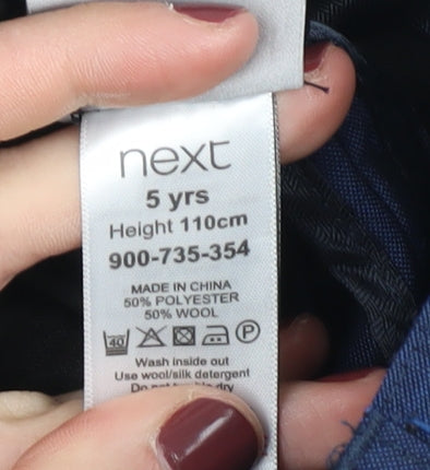 Next Boys Blue Wool Blend Dress Pants Size 5 Years