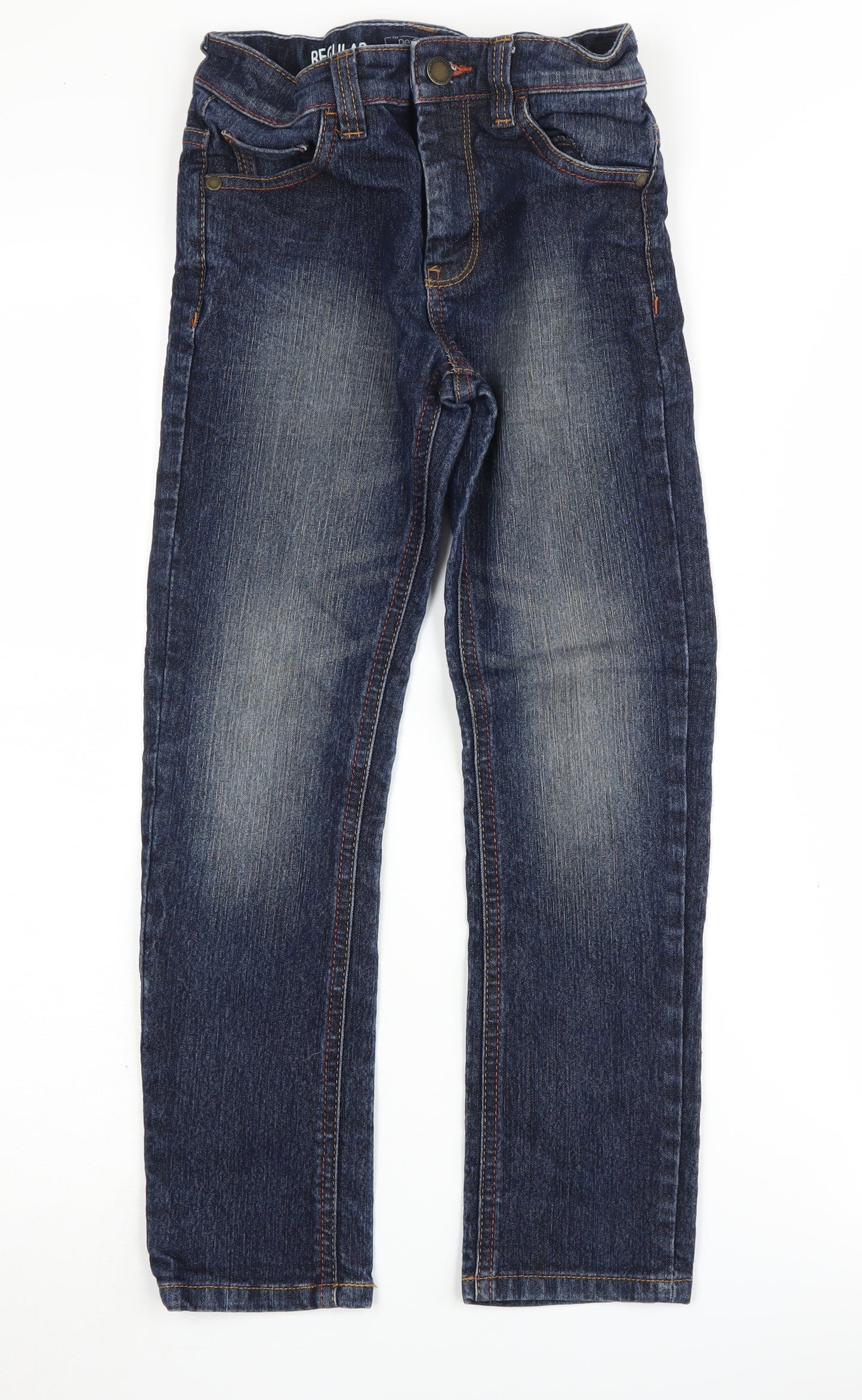 Next Boys Blue Denim Adjustable Waist Jeans 7 Years