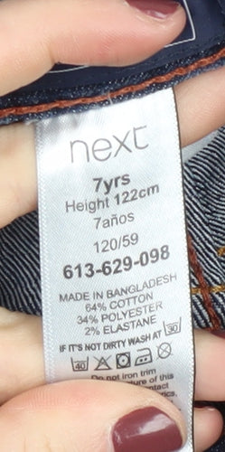 Next Boys Blue Denim Adjustable Waist Jeans 7 Years