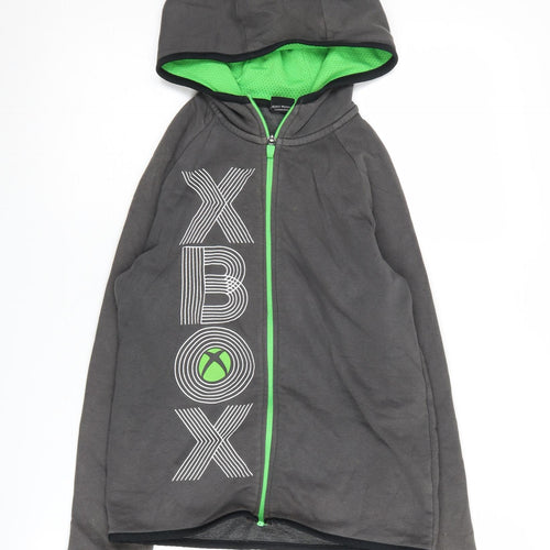 Xbox Boys Grey Hoodie 10-11 Years Full Zip Gaming Style