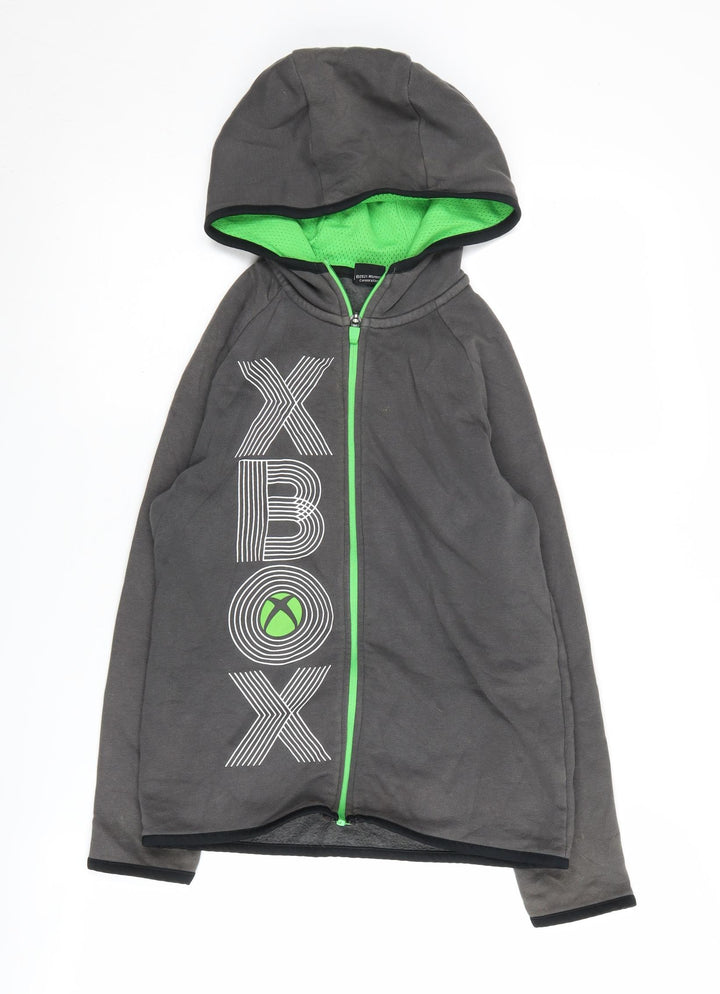 Xbox Boys Grey Hoodie 10-11 Years Full Zip Gaming Style
