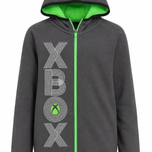 Xbox Boys Grey Hoodie 10-11 Years Full Zip Gaming Style