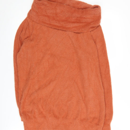 Klass Women's Orange XL Cowl Neck Pullover Jumper
