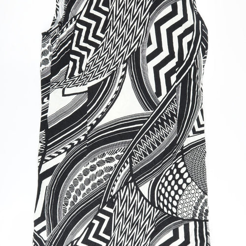 M&Co Women’s Black Geometric Sleeveless Dress Size 20