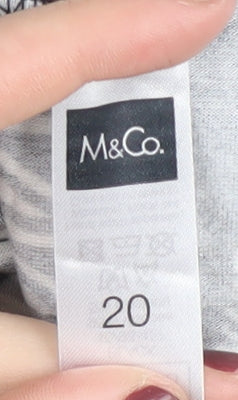 M&Co Women’s Black Geometric Sleeveless Dress Size 20