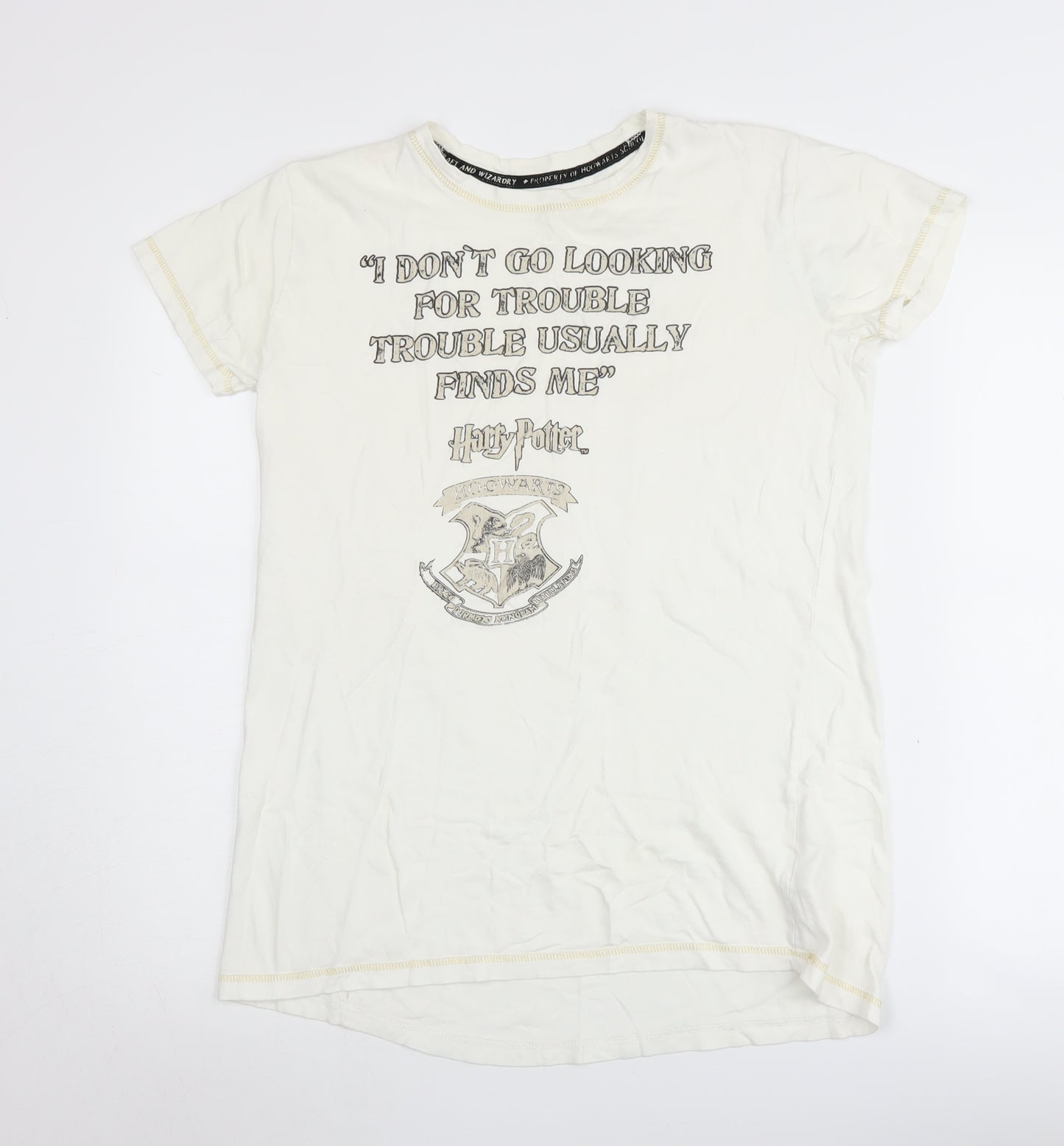 Women's Ivory Harry Potter Graphic T-Shirt, Size 8