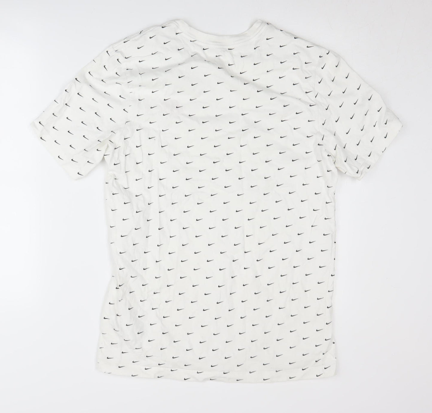 Nike Men's White Logo Graphic Tee, Medium