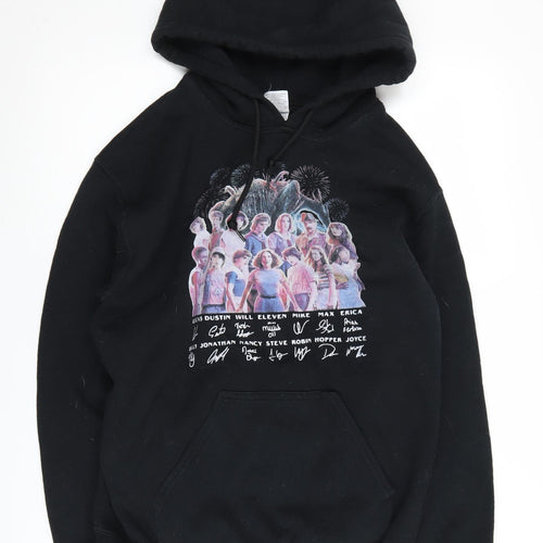 Gildan Unisex Black TV Hoodie, Size S, Lightweight Pullover