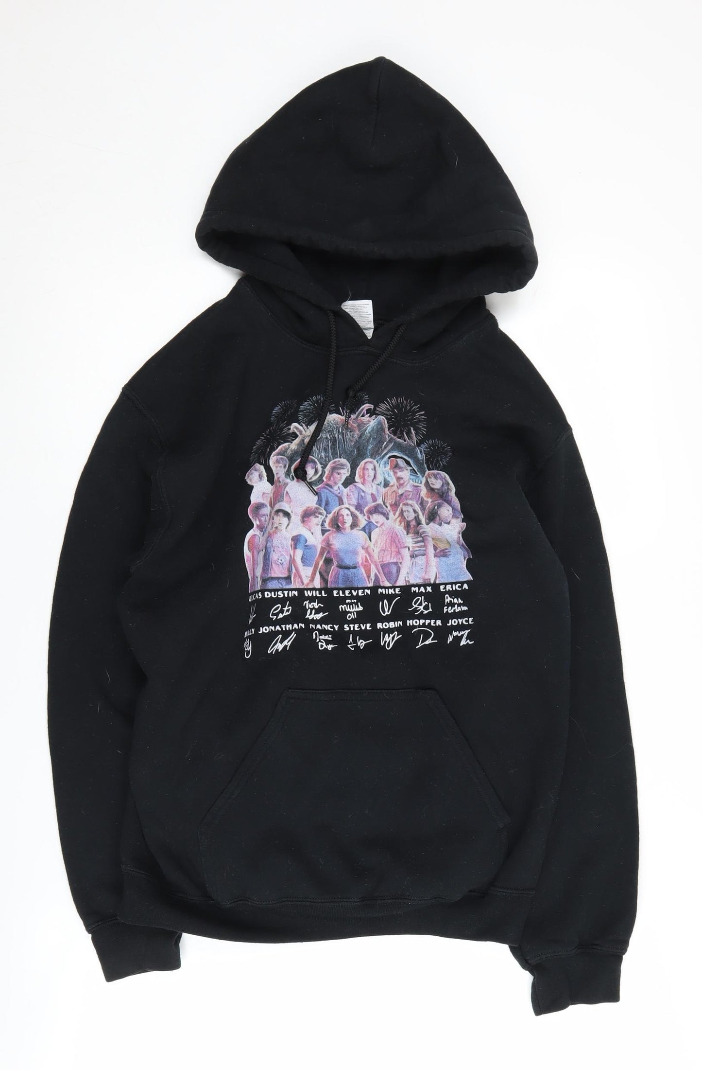 Gildan Unisex Black TV Hoodie, Size S, Lightweight Pullover