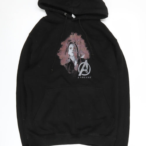Just Hoods Unisex Black Avengers Hoodie, S