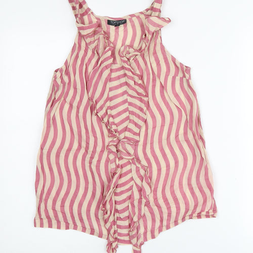Topshop Womens Multicolour Cotton Camisole Tank Size 8