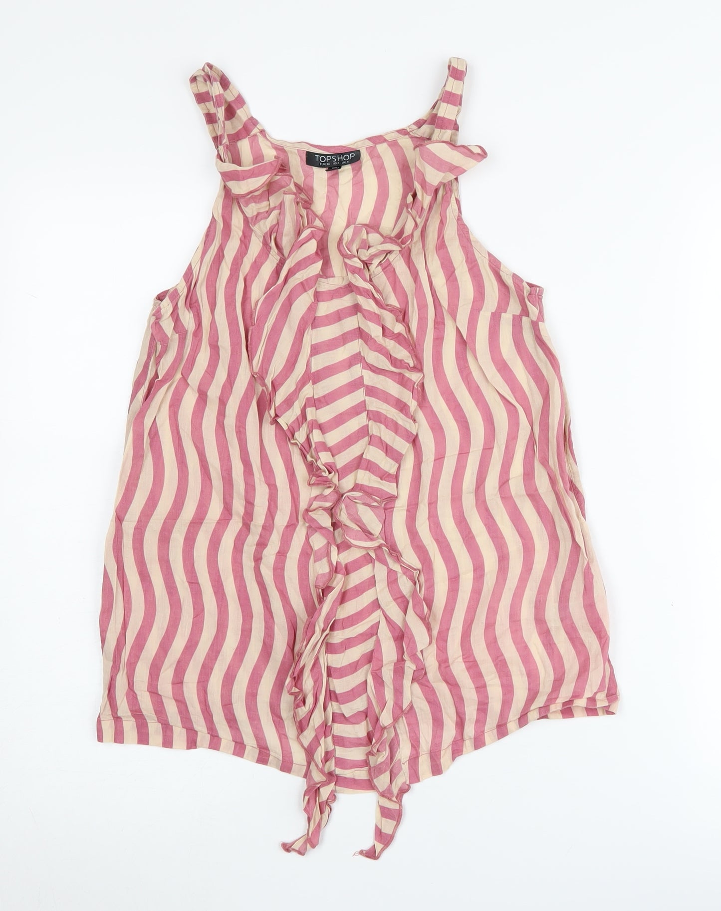 Topshop Womens Multicolour Cotton Camisole Tank Size 8
