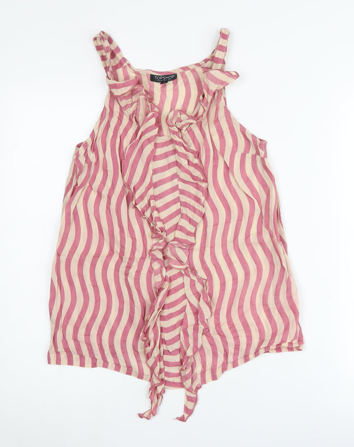 Topshop Womens Multicolour Cotton Camisole Tank Size 8