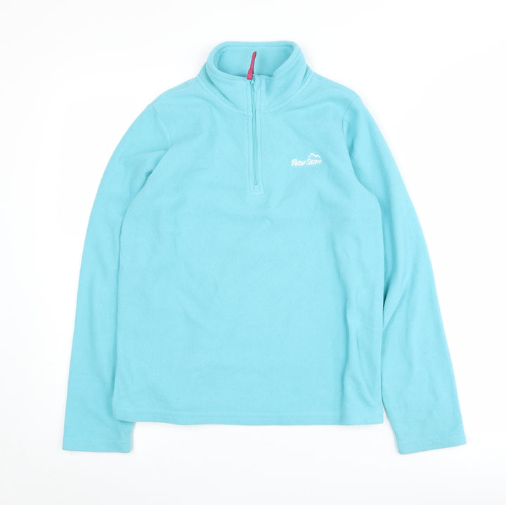 Peter Storm Girls Blue Fleece Pullover Sweatshirt, 11-12 Years