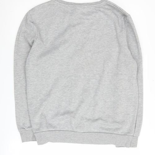 Disney Grey Pullover Sweatshirt, Size L, Christmas Theme