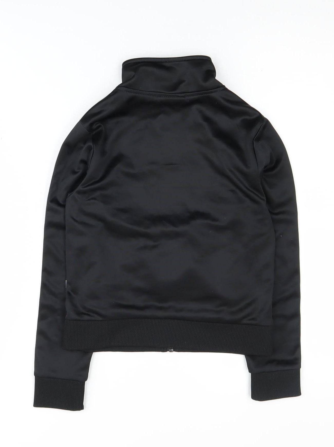 Lonsdale Boys Black Track Jacket Size 7-8 Years Collared
