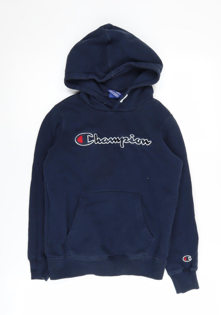 Champion Boys Blue Pullover Hoodie, Size 9-10 Years