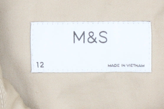 Marks and Spencer Beige Women's Long Trench Coat Size 12