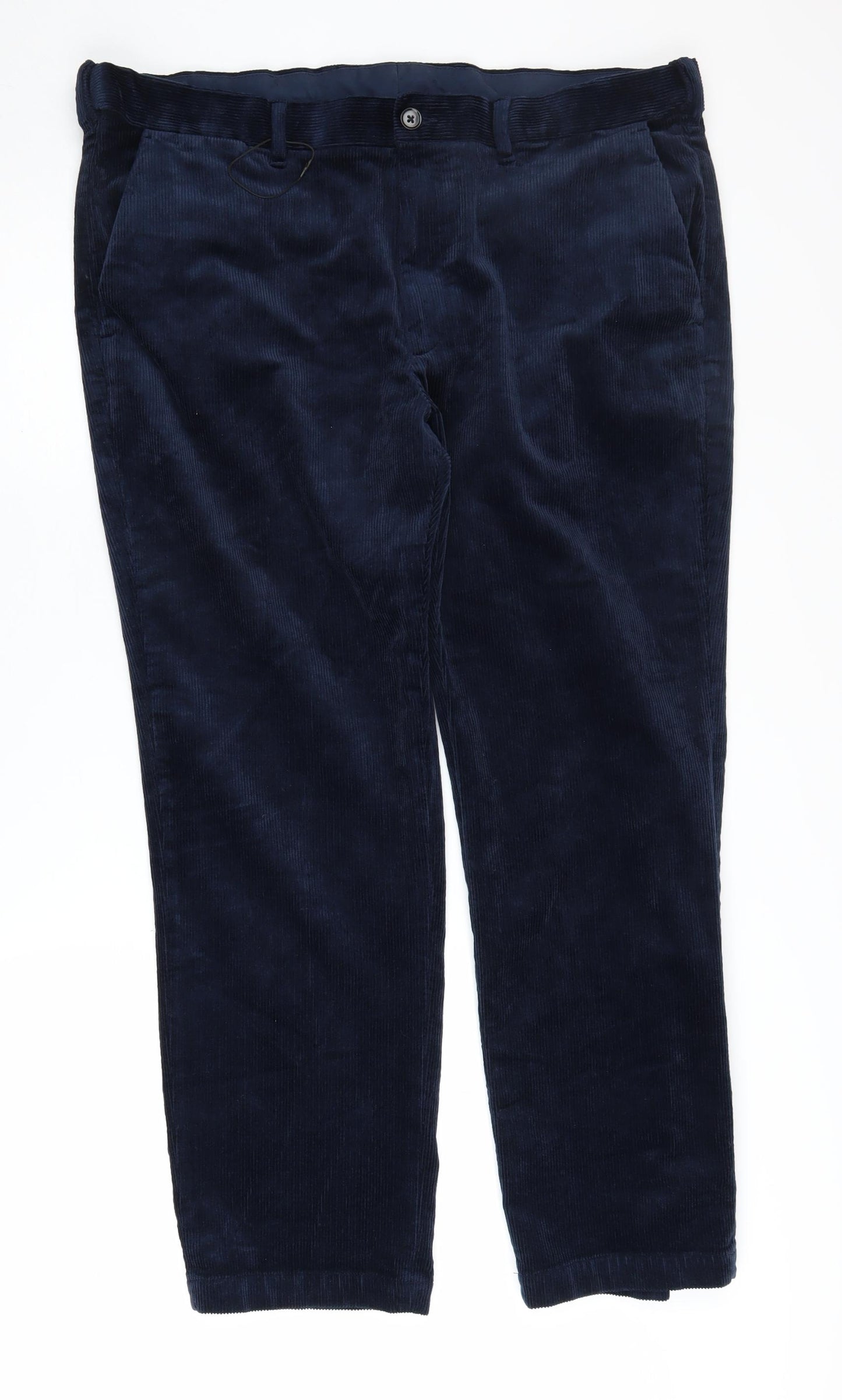 Marks and Spencer Men's Blue Corduroy Trousers 40in Waist