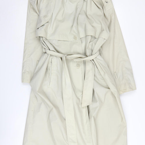Canda Women's Beige Trench Coat, Size 12, Vintage Classic