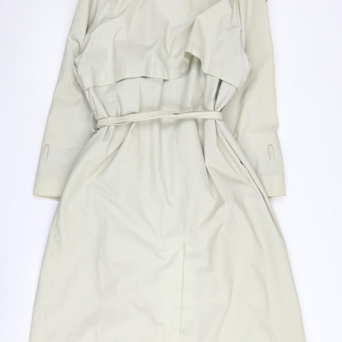 Canda Women's Beige Trench Coat, Size 12, Vintage Classic