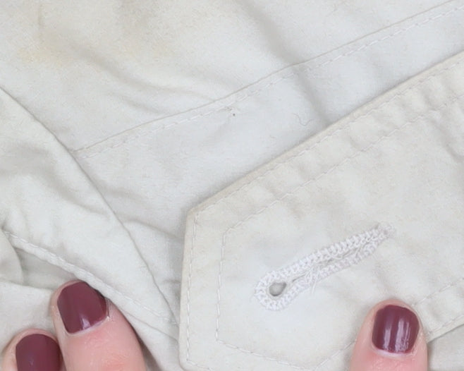 Canda Women's Beige Trench Coat, Size 12, Vintage Classic