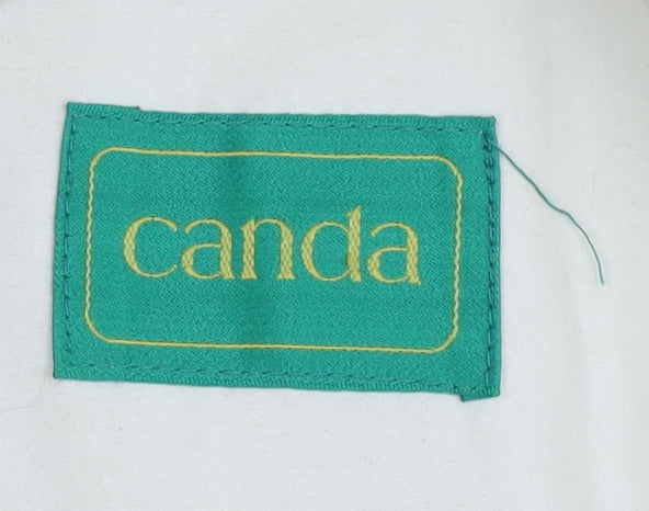 Canda Women's Beige Trench Coat, Size 12, Vintage Classic