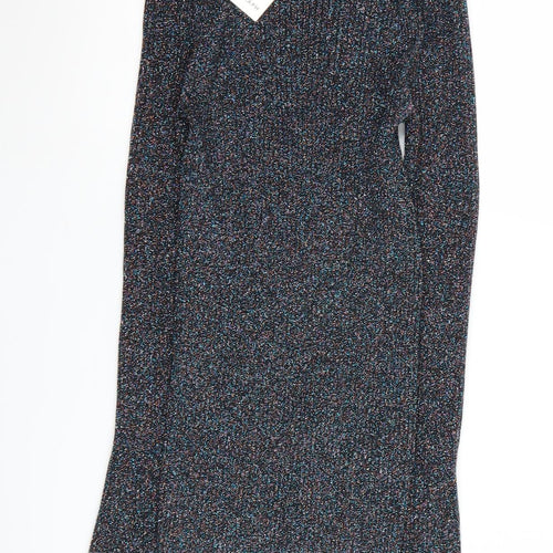 Marks and Spencer Women’s Multicoloured High Neck Jumper Size 8