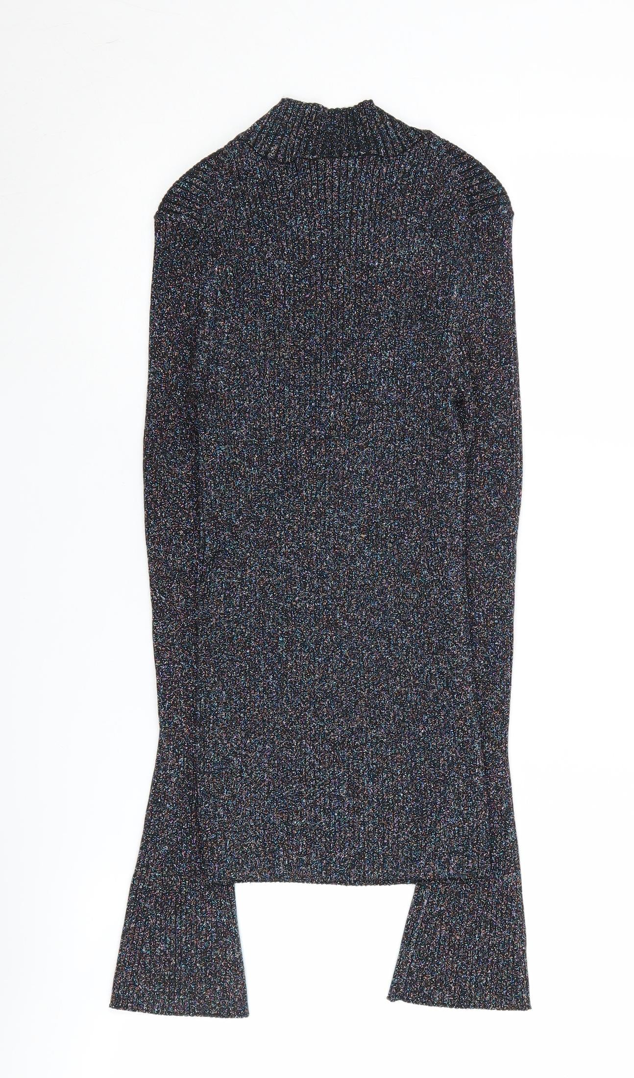 Marks and Spencer Women’s Multicoloured High Neck Jumper Size 8