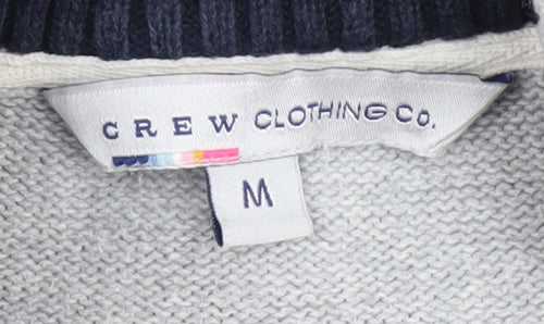 Crew Clothing Co. Men's Grey Henley Jumper, M