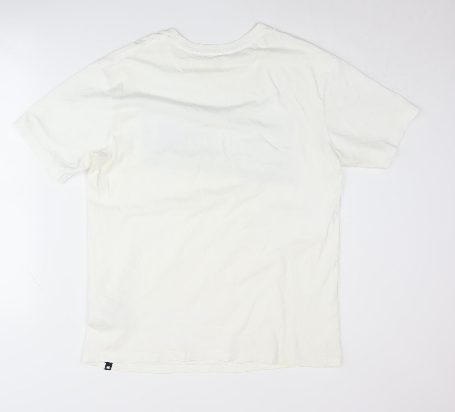 DC Shoes Men's White Graphic Print T-Shirt Size L