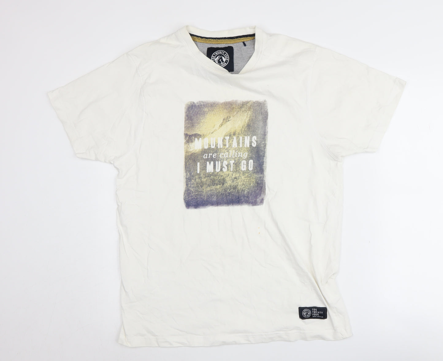 Tog Twenty Four Men's White Cotton Nature T-Shirt L