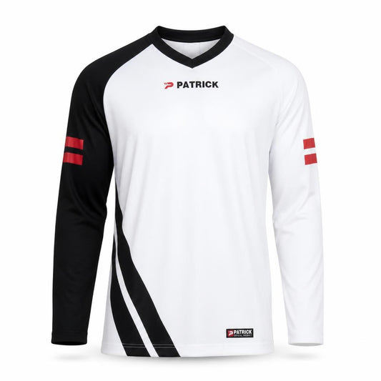 Front view of Patrick Men's White Football Jersey, Large