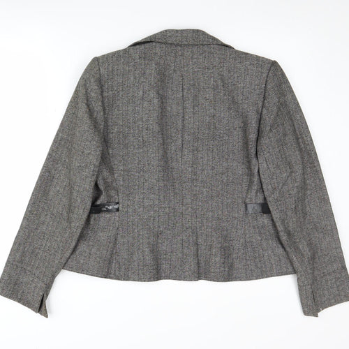 Liz Claiborne Women's Grey Herringbone Blazer, Size 8