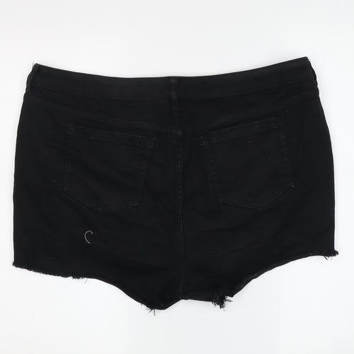 Torrid Women's Black Cut-Off Denim Shorts Size 16