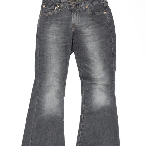 Levi's Women's Grey Flared Jeans Size 10 Medium Wash