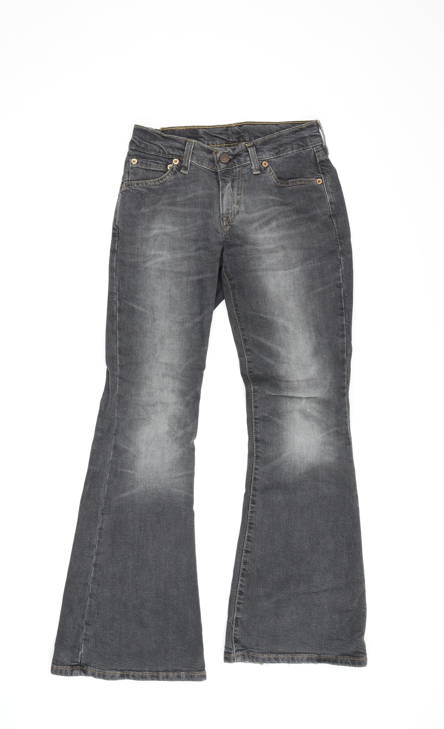 Levi's Women's Grey Flared Jeans Size 10 Medium Wash