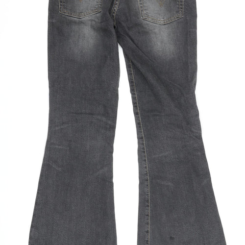 Levi's Women's Grey Flared Jeans Size 10 Medium Wash