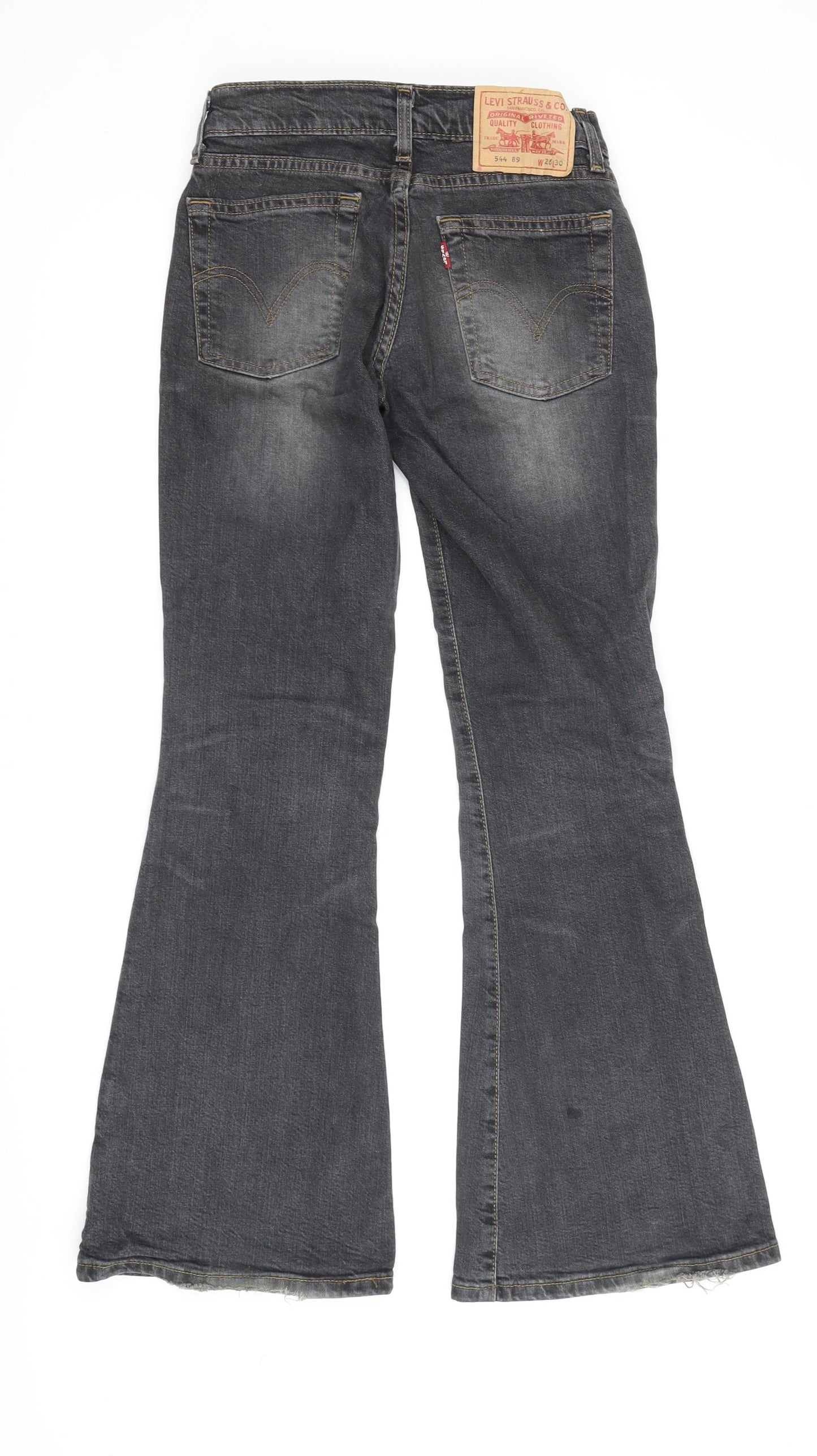 Levi's Women's Grey Flared Jeans Size 10 Medium Wash