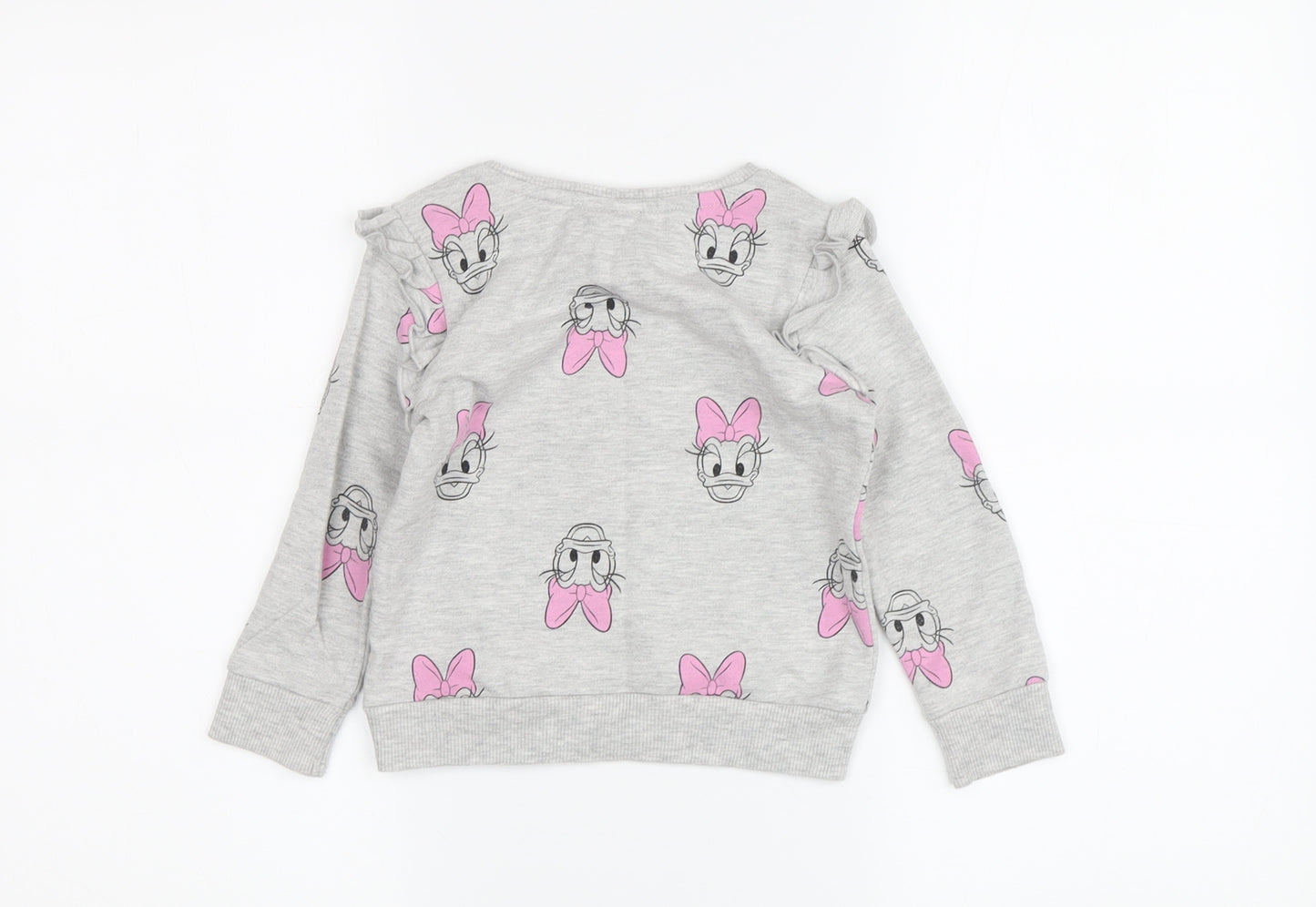 George Girls Grey Daisy Duck T-Shirt, 2-3 Years