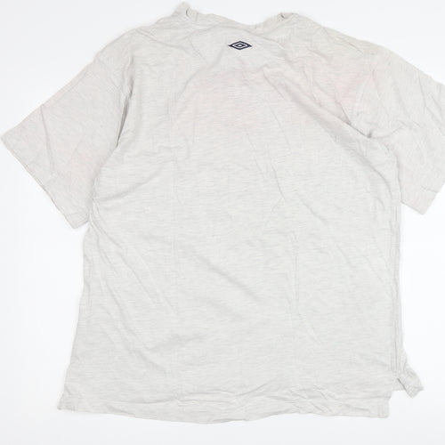 Umbro Men's Grey T-Shirt, Size L, Comfort Fit