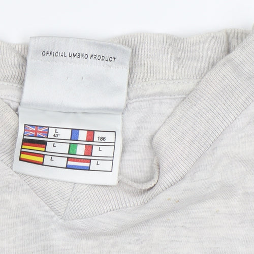 Umbro Men's Grey T-Shirt, Size L, Comfort Fit