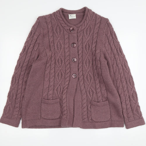 Eastex Women's Purple Wool Blend Cardigan Size 18